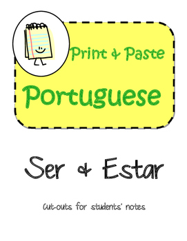 Preview of Portuguese Ser and Estar