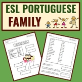 Portuguese Speakers ESL Beginner Worksheets: Family vocabu