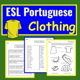 Portuguese Language ESL Newcomer Activities: Clothing Work