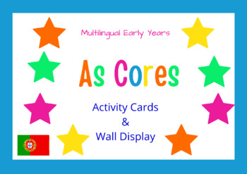 Preview of Portuguese color memory cards and wall display/ flashcards.