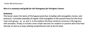 Preview of Portuguese level A1 - Worksheet