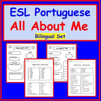 Preview of Portuguese to English: All About Me - ESL Newcomer Activities - Back-to-School