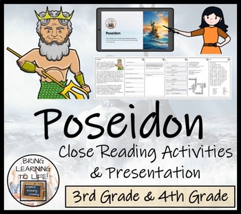 Preview of Poseidon Close Reading Comprehension Activity | 3rd Grade & 4th Grade