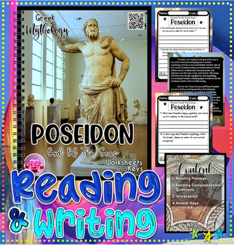 Preview of Poseidon| Greek Mythology | Reading Comprehension+Keys