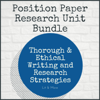 Preview of Position Paper Research Unit Bundle | Everything you need to teach research