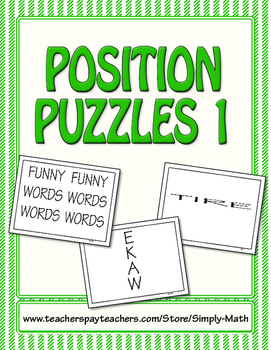 Preview of Position Puzzles #1