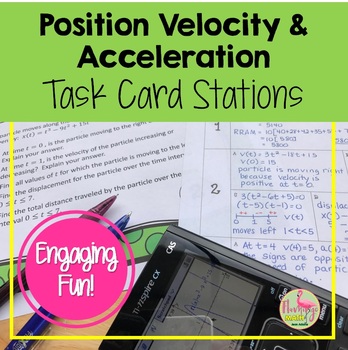 Preview of Calculus Position Velocity & Acceleration Stations Activity (Unit 8)