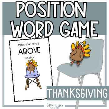 Preview of Position Word Game | Thanksgiving