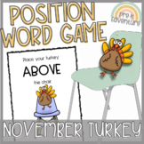 Position Word Game | Thanksgiving