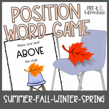 Preview of Position Word Game Seasons | Fall, Winter, Spring, and Summer