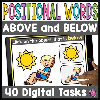 Preview of Position Words ABOVE and BELOW Kindergarten Location Word Activities