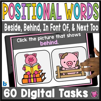 Preview of Position Words Behind, Beside, In Front Of, & Next To Task Cards