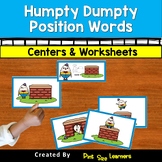 Position Words | Humpty Dumpty | PreK & K | Centers and Wo