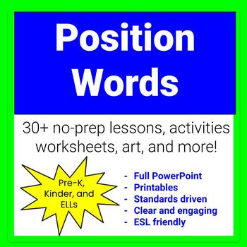 Preview of Position Words: Lessons and Activities - NO PREP