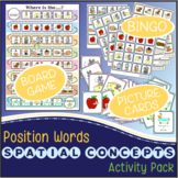 Position Words {Spatial Concepts} Pack - Board Game, Bingo