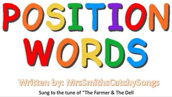 Preview of Position Words Video/Song/& PowerPoint