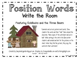 Position Words Write the Room Center Featuring Goldilocks 