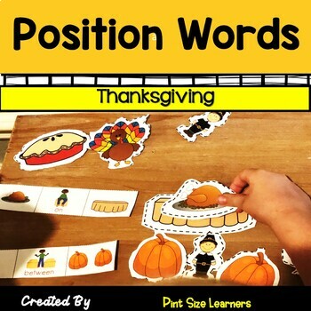 Preview of Position Words Activities and Worksheets | Math Centers | Thanksgiving | Nov.