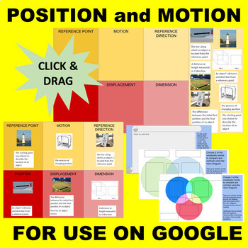 Preview of Position and Motion (Reference, Direction, etc) GOOGLE Interactive Sort & Match