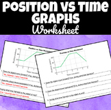 Position vs Time Graph Worksheet