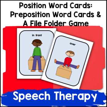 Preview of Position Word Cards: Preposition Word Cards & A File Folder Game