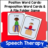Position Word Cards: Preposition Word Cards & A File Folder Game