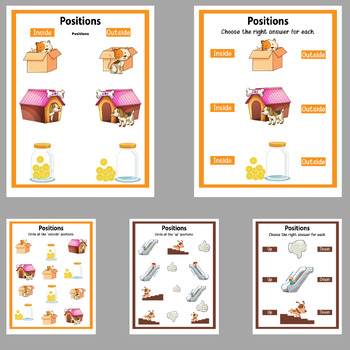 Positions Inside and Outside flash cards