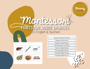 Preview of Positional Phrases Matching (Montessori Aligned & Bilingual)