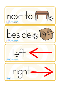 Positional Vocabulary Cards by Twinkl Printable Resources | TpT