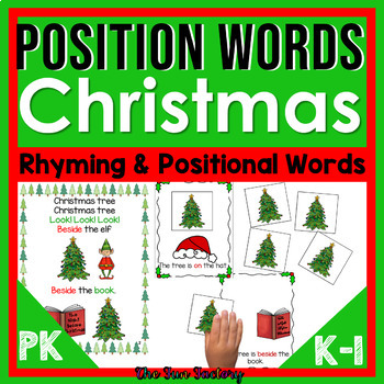 Preview of Positional Words Activities - Rhyming Activities - Christmas December Theme