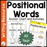 Positional Words Anchor Chart, Lessons  and Activities