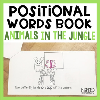 Preview of Positional Words Book: Animals in the Jungle