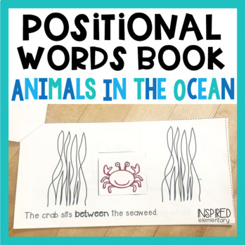 Preview of Positional Words Book: Animals in the Ocean