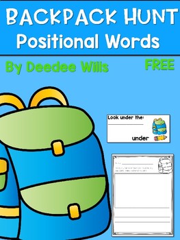 Positional Words Back Pack Hunt-FREE
