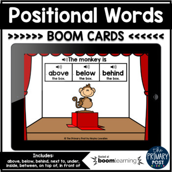 Preview of Positional Words Boom Cards™ Distance Learning