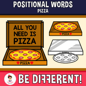 Preview of Positional Words Clipart Pizza Preposition Of Place Food