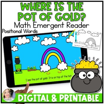 Preview of Positional Words Digital Activity with Printable Version | Pot of Gold