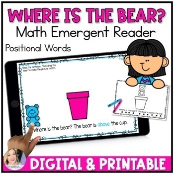 Preview of Positional Words For Preschool and Kindergarten | Counting Bears 