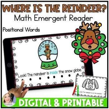Preview of Positional Words For Preschool and Kindergarten | Where is the Reindeer
