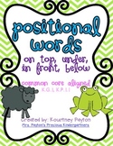 Positional Words (In Front, On Top, Below, Under) Common Core