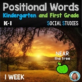 Positional Words Kindergarten and 1st Grade Activities Unit
