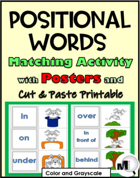 Preview of Positional Words Activities & Posters Prepositions