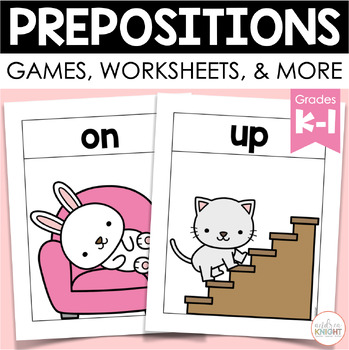 Preview of Prepositions and Positional Words - Worksheets and Fun Activities for Grades K-1