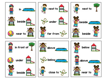 positional words preschool center activity back to school themed