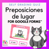 Positional Words Self Grading Quiz in Spanish for Google F