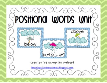 Preview of Positional Words Unit