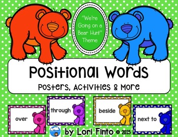 Preview of Positional Words--We're Going on a Bear Hunt