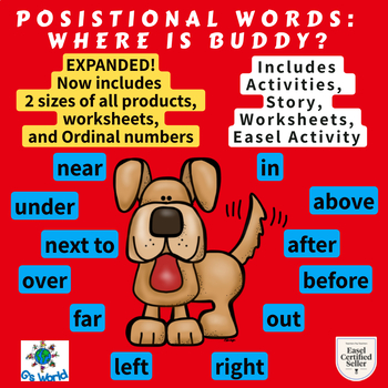 Preview of Positional Words:  Where is Buddy? - Standards  Based -EXPANDED