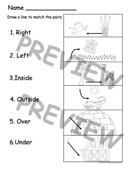 positional words worksheets by classy kids teachers pay teachers