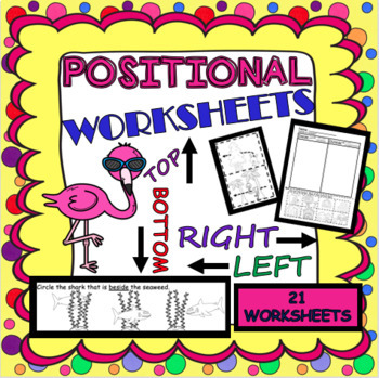 positional words worksheets teaching resources tpt